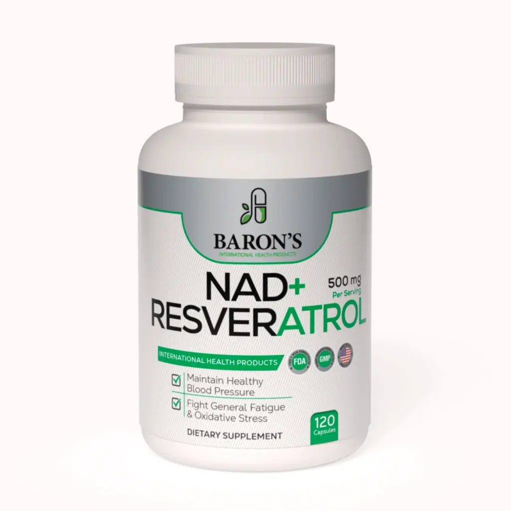 [040-LB-BIHP] Resveratrol 150mg + Nad 350mg Baron's 120 Cápsulas