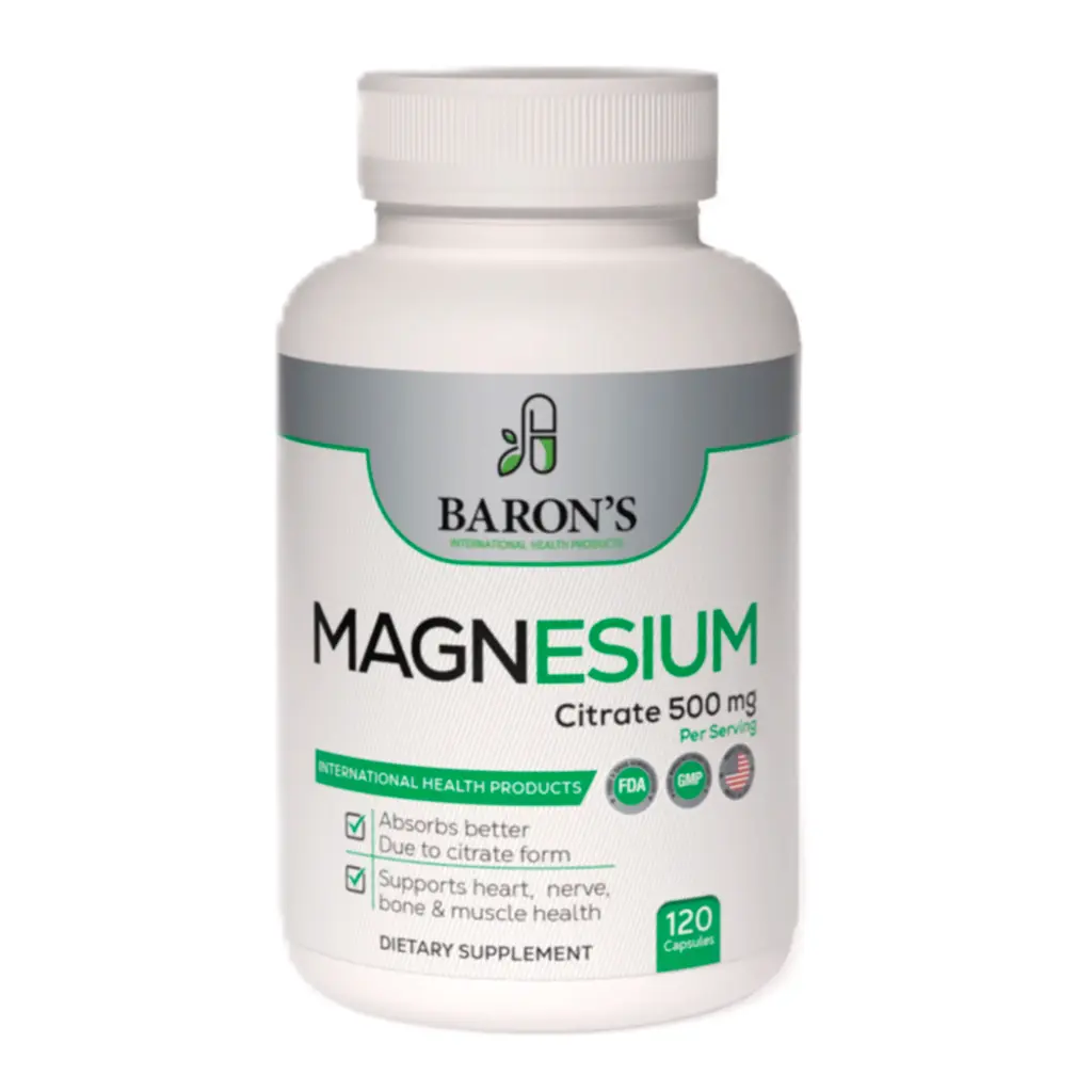 Citrato De Magnesio 500mg 500mg 120 Cápsulas 