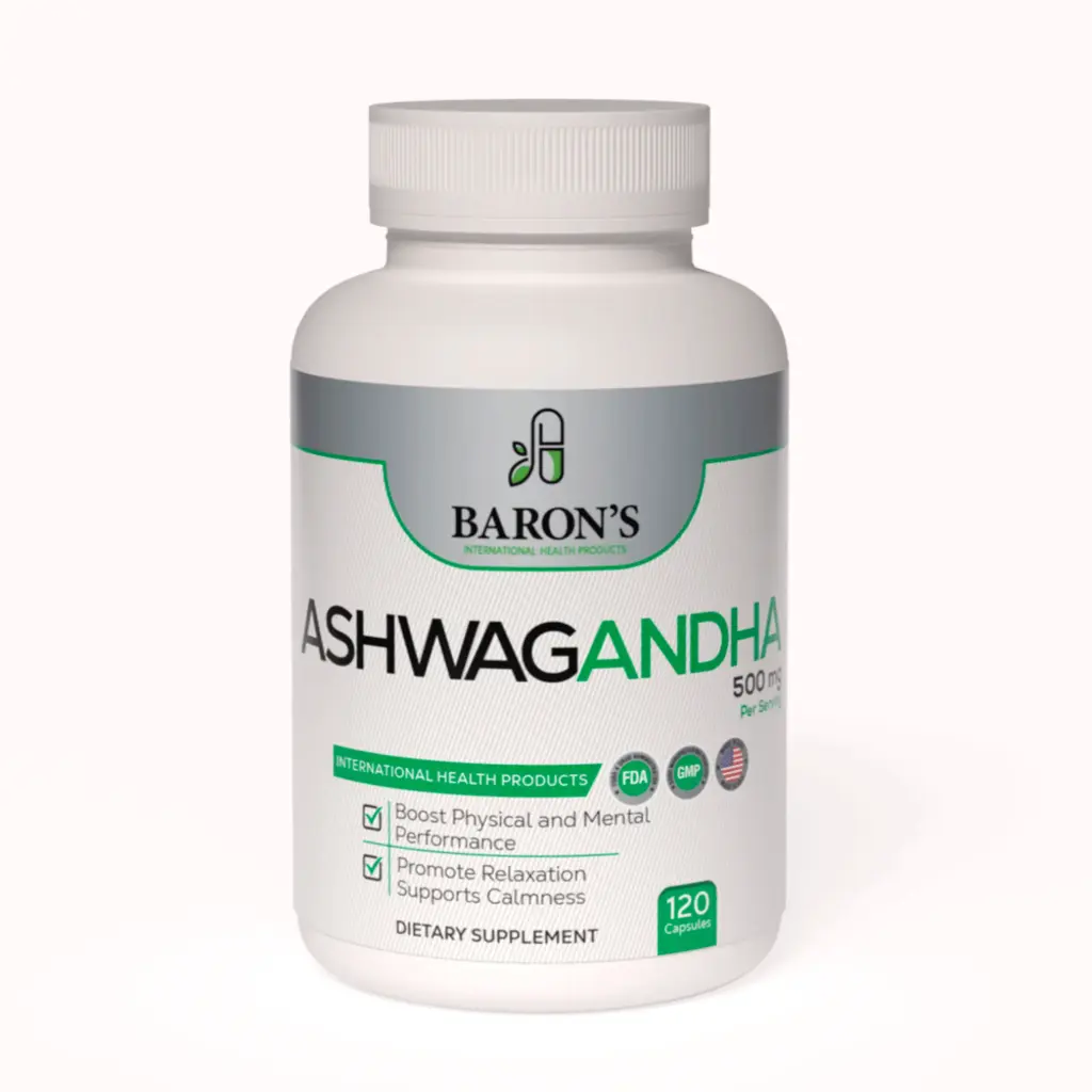 Ashwagandha Baron's Reduce la Ansiedad 500mg 120 Cápsulas 