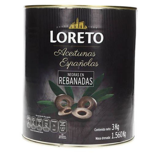 Aceitunas Negras Fileteadas 3000Gr