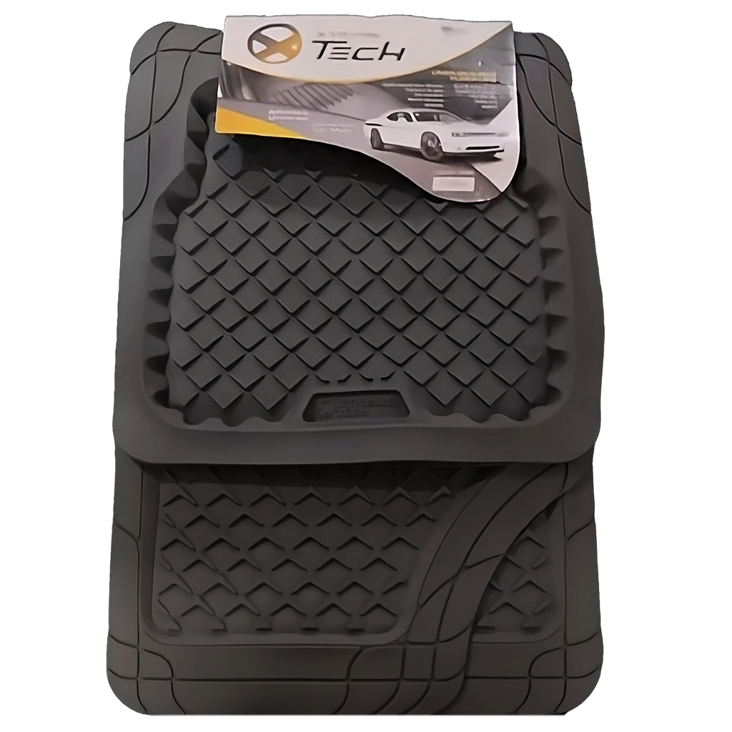 Alfombra Tipo Bandeja  Xtreme 4 Piezas Goma Negro