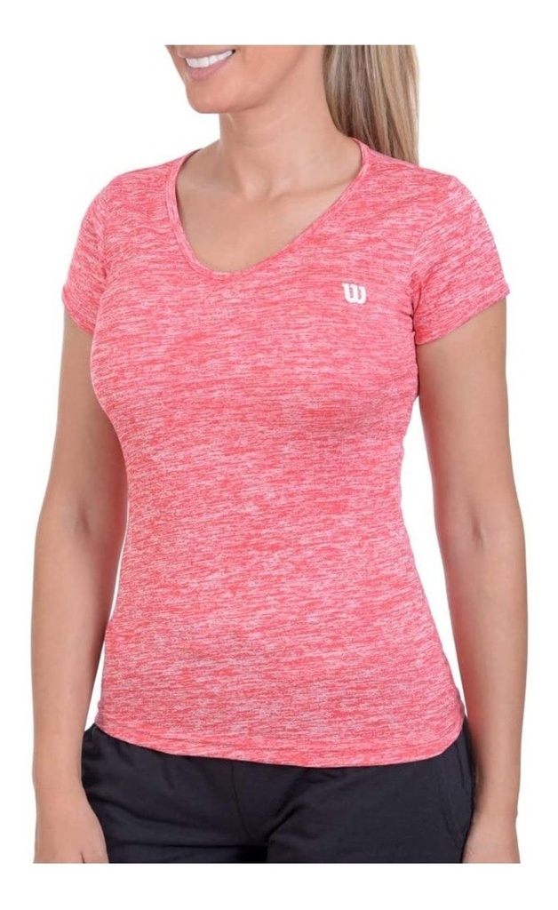 [WT71577] Camiseta Wilson Jaspeada Rosa 71566 Dama (L)