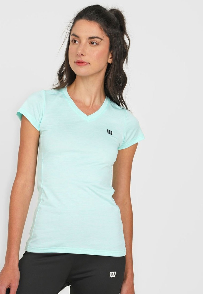 [WT71599] Camiseta Wilson Deslavada Verde Aqua 71592 Dama (L)
