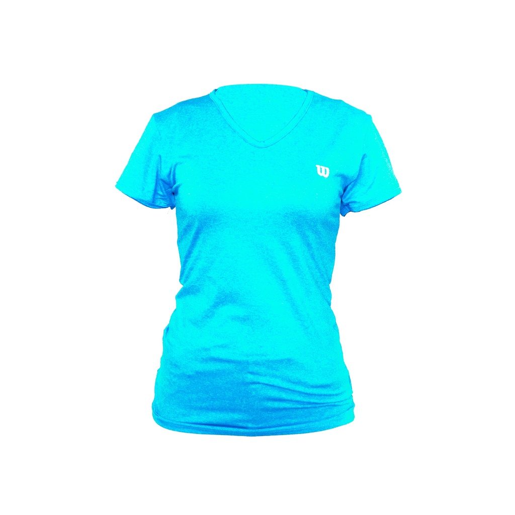 Camiseta Wilson Polyspun Cuello en V Turquesa 85934 Dama