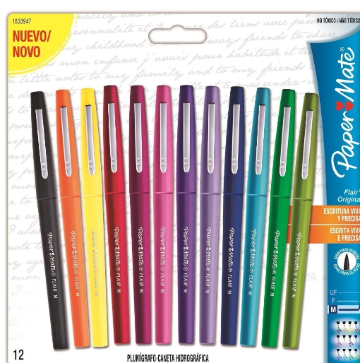 Plumígrafo Flair Paper Mate Med Surtido Tx12