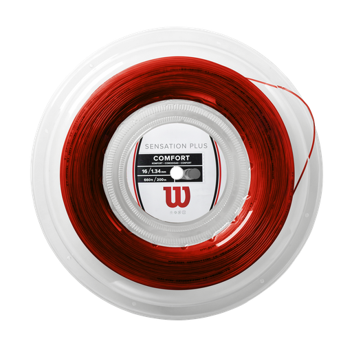 [WR830050116] Rollo Cuerda Wilson Sensation Plus 16 200 m Rojo