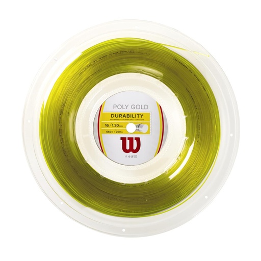[WRZ904900-SET] Set Cuerda para Raqueta Wilson Poly Gold 16 (11m)