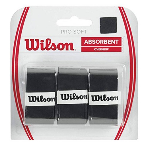 Set de 3 Overgrip Wilson Pro Soft Absorbent Negro
