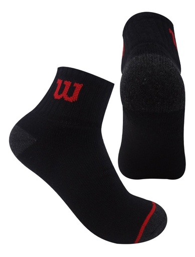 [C0884] Calcetin media caña Wilson Niño M Negro x3