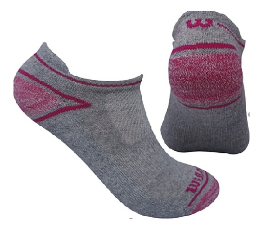 [C0913] Calcetin de Mujer tobillera deportiva Wilson Talla Única Gris x3