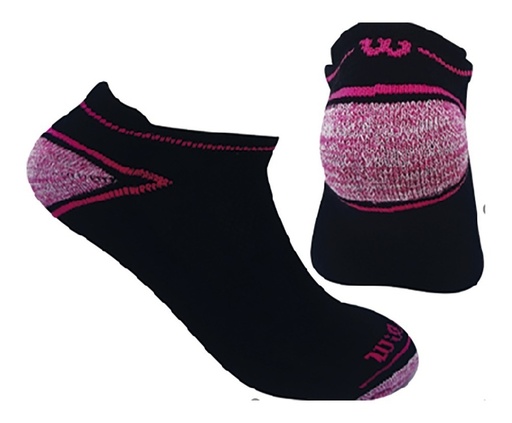 [C0914] Calcetin tobillera deportiva de Mujer Wilson Talla Única Negro x3