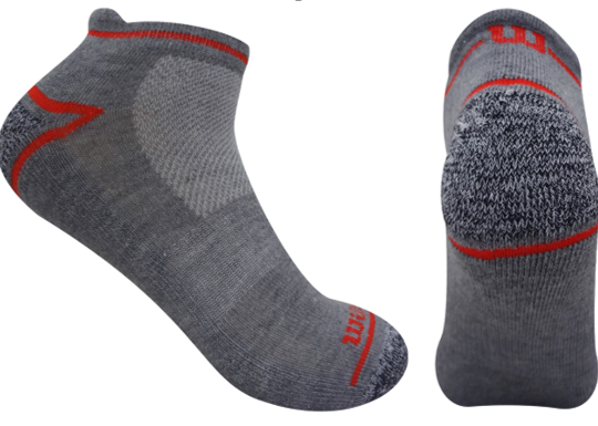 [C0887] Calcetin deportivo Wilson Talla Única Gris x3