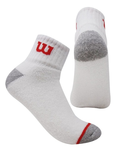 [C0916] Calcetin media caña Wilson Unisex Talla Única Blanco x3