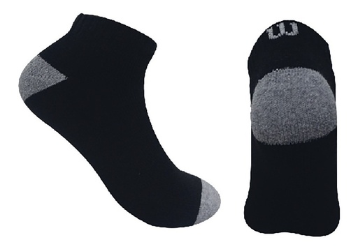 [C0899] Calcetin Tobillera Wilson Felpa completa Talla Única Negro x3