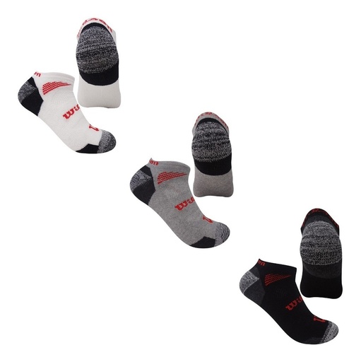 [C0904] Calcetin tobillera Deportiva Wilson Talla Única Colores surtidos x3