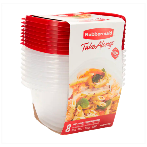 [2086746] Set de Envases 4 Piezas Cuadradas Takealongs Rubbermaid (1.253 ml)