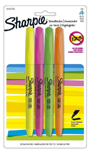 [1812723] Resaltador Sharpie Pocket Sharpie Tx4 Surtida 