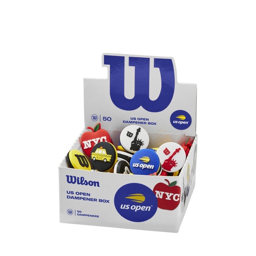 [WR8408201001] Caja 50 unidades de Antivibradores US Open Wilson para Raquetas de Tenis