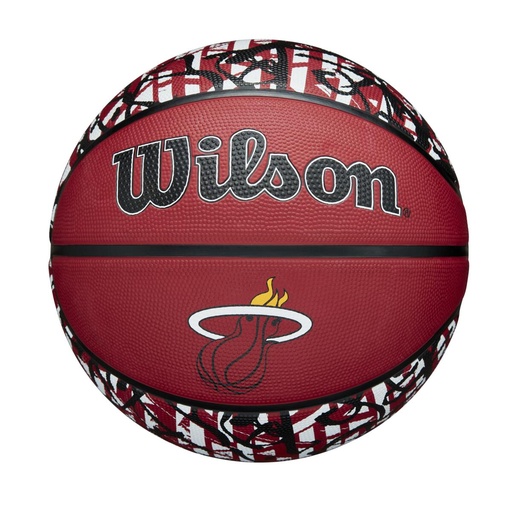 [WZ4024516XB7] Balón de Basket Wilson NBA Graffiti Miami Heat NO.7