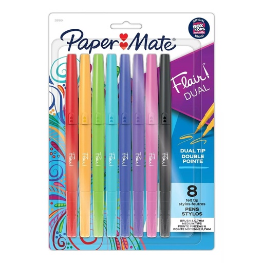 [2181387] Rotulador Paper Mate Flair Doble Punta 8 Unidades