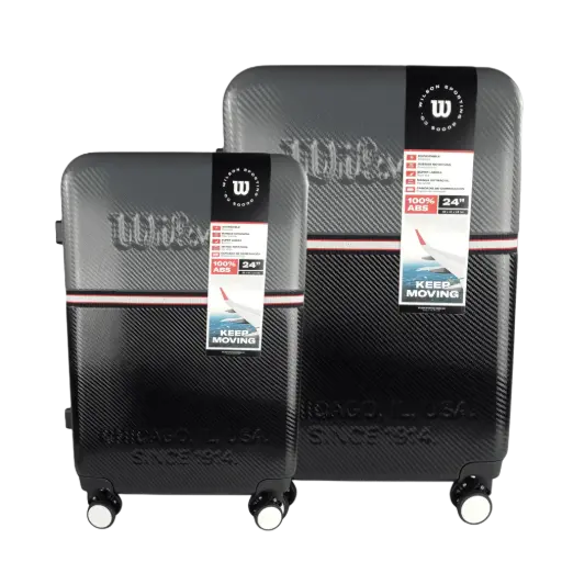[65.1747N] Set de Maleta de Viaje Wilson Aleppo Negro 20" y 24"