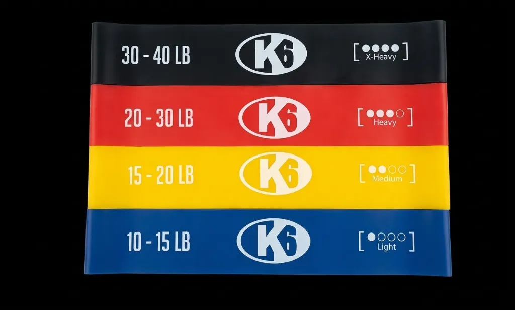 [67164] Set de Bandas Cerradas de Resistencia K6 Con Textura