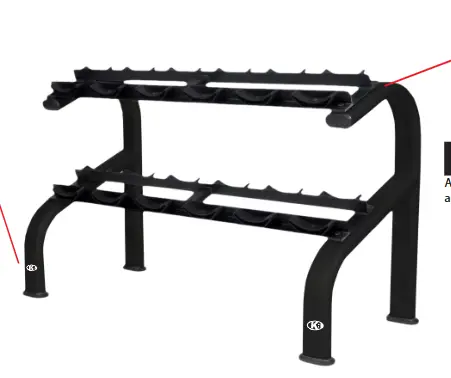 Soporte para Mancuernas Hexagonales de 2 Niveles K6 (Kit)