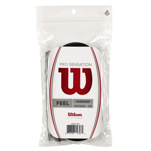 [WRZ401200] Set de 30 Overgrip Wilson Pro Sensation Negro